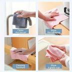 Homvora Reusable Microfiber Cleaning Cloth Roll Pack Of (50 Sheets)
