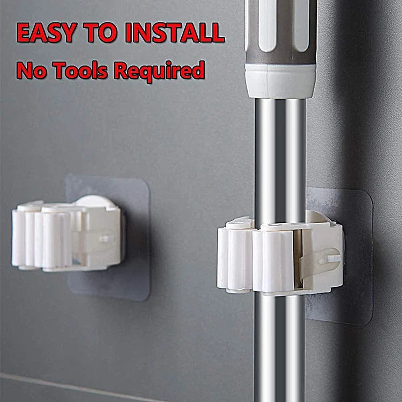 Homvora Self-Adhesive Mop Holder Wall Mounted Buy 1 Get 1 Free