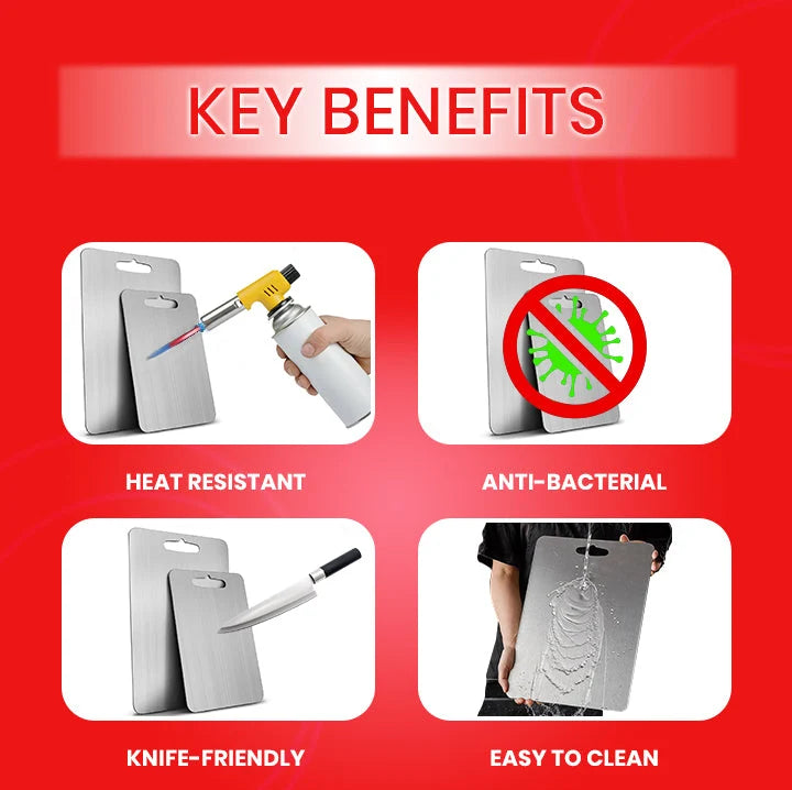 Homvora Stainless Steel Cutting And Chopping Board