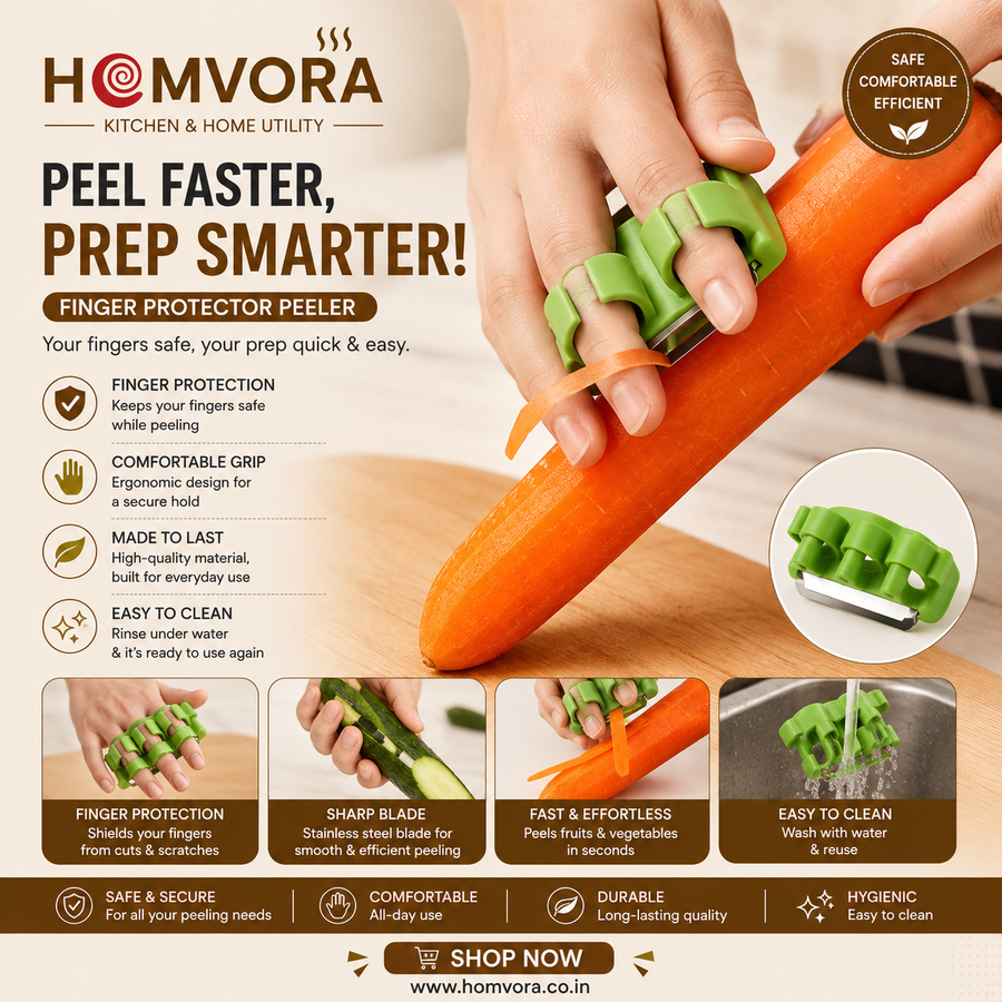 Homvora Anti Slip Fruit & Vegetable Peeler Buy 1 Get 1 Free